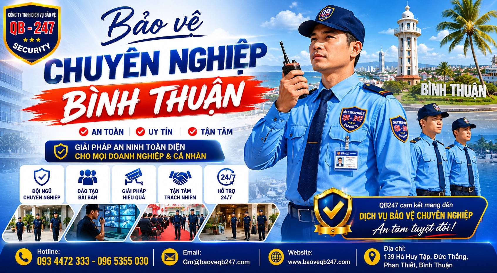 Bảo Vệ Chuyên Nghiệp Bình Thuận - QB 247 Uy Tín Số 1