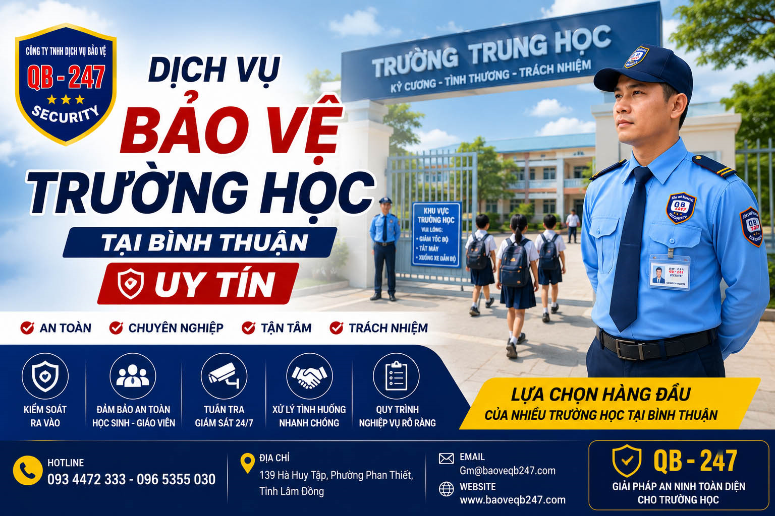 Dịch Vụ Bảo Vệ Trường Học Tại Bình Thuận Uy Tín
